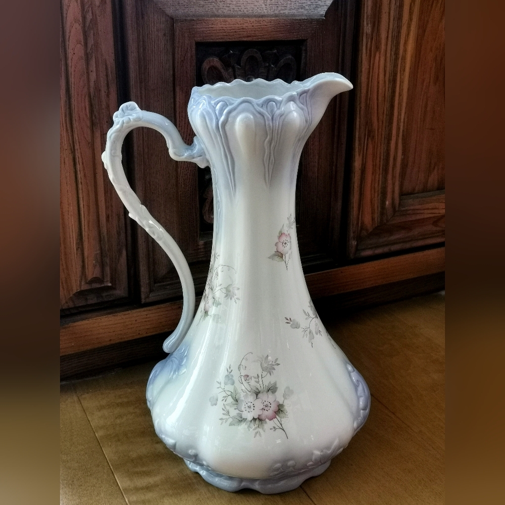 Charming Floral Porcelain Pitcher